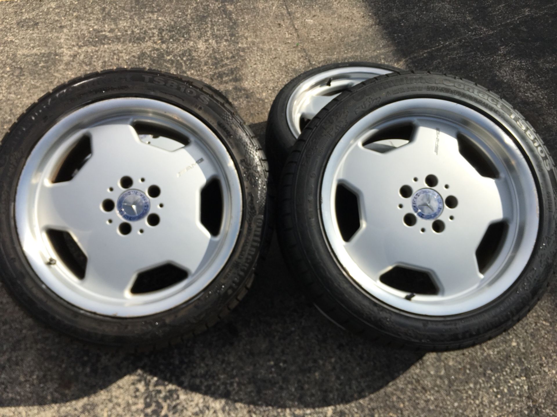 18” MERCEDES BENZ MONOBLOCK II AMG WHEELS AND TIRES! STAGGERED 5X112! GERMANY! 🇩🇪 E55!