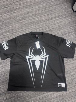 HUF x Spider-Man Black Mesh Jersey Size Large $65