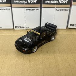 POP RACE 1:64 PANDEM SILVIA S13 BLACK Diecast Model Car