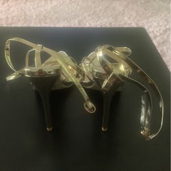 Gold shoes 