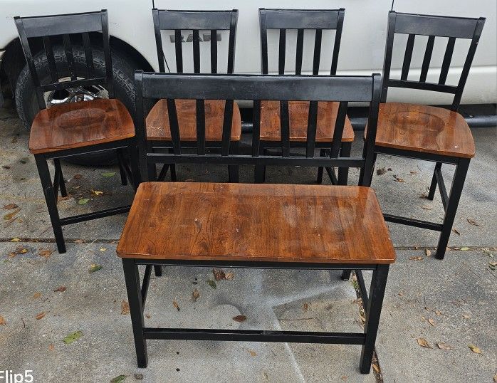 Set 4 Chairs And Bench