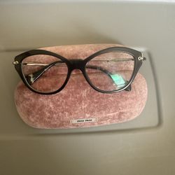 Miu Miu VMU 02O Pink Black Tortoise Silver