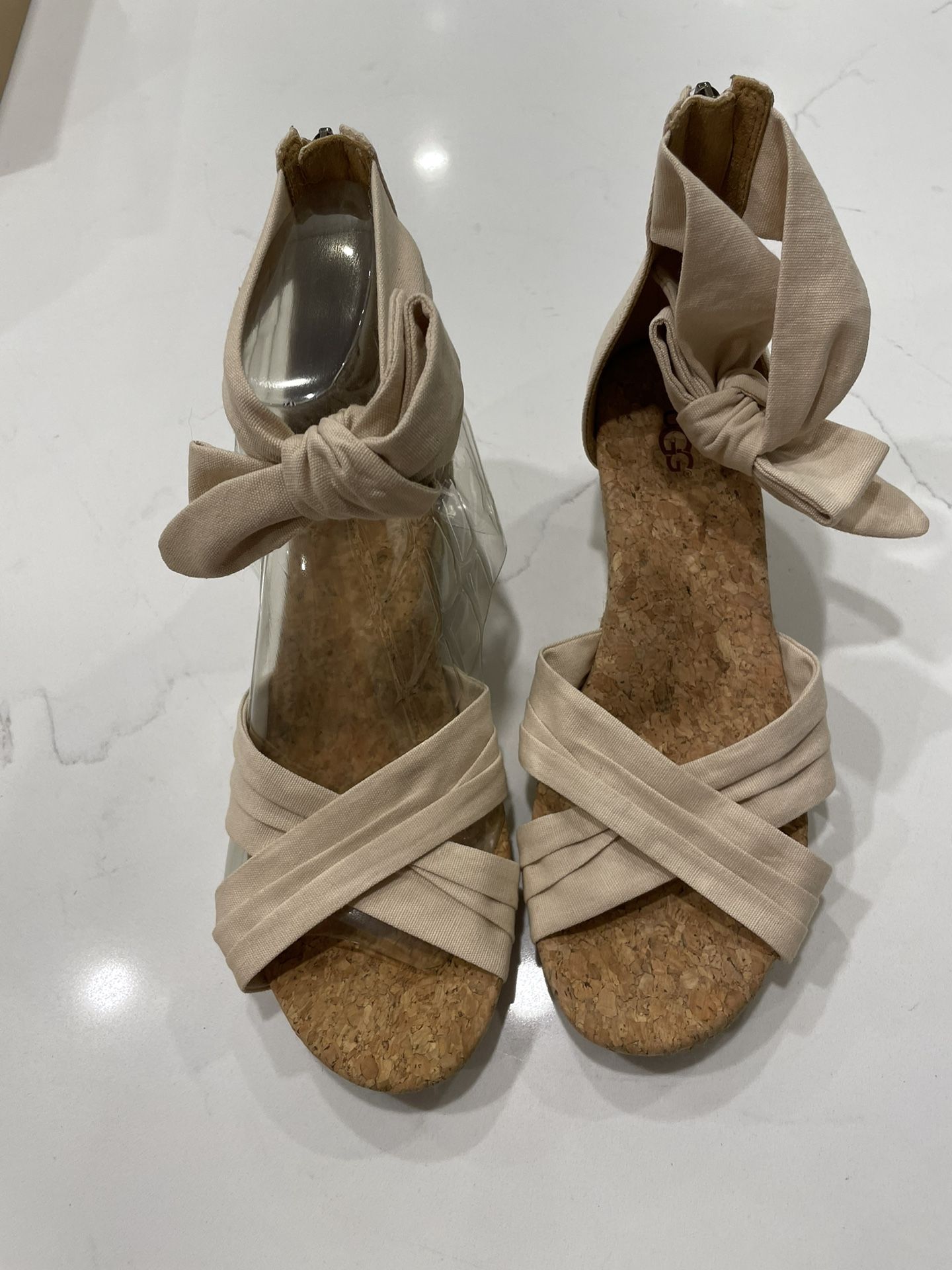 Ugg Woman’s Traci Cream Wedge Sandals 