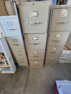 Metal file cabinets