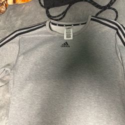 Grey Adidas Long Sleeve Shirt 