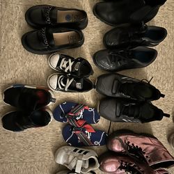 Different Size And Variety Of Kids And Women’s Shoes 