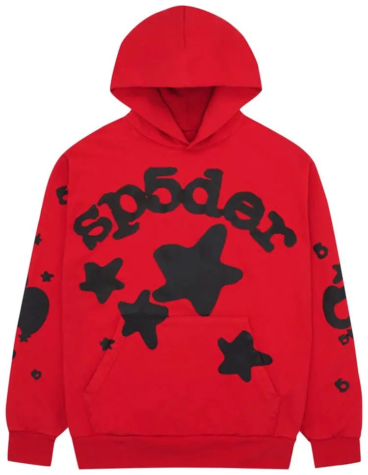 RED SP5DER HOODIE