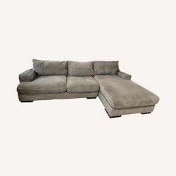 Ashley Furniture Light Grey 2-Piece Sectional with Chaise