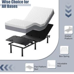 Twin Size Adjustable Bed Frame- Mattress Optional 
