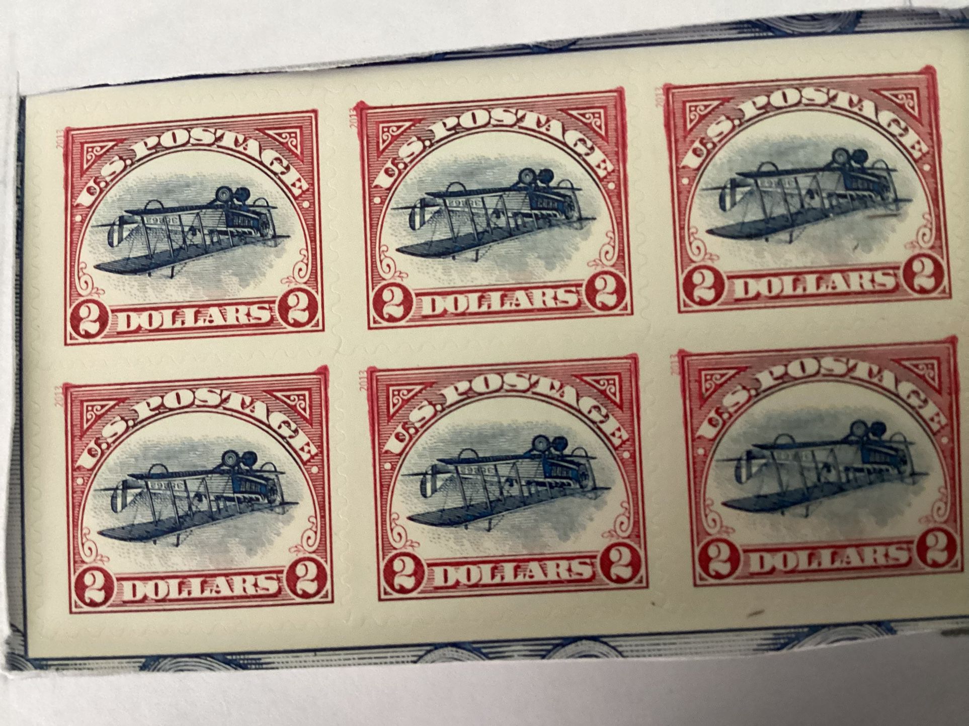 Plate Block Of 6  -$ 2.00  Inverted Jenny  Rare Stamps
