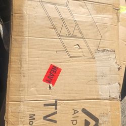 Retro TV Stand with Storage for TVs up to 55 in, Rustic Brown TV Stand for Media, Mid Century Modern TV Stand & Entertainment Center with Shlef