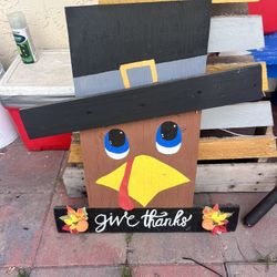 Handmade Pilgrim Turkey Sign 