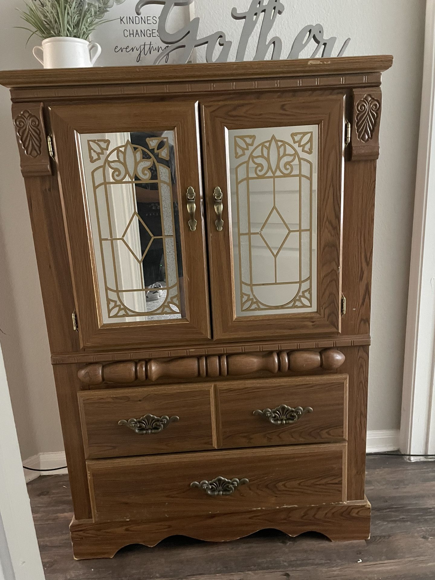 Vintage Wooden Armoire