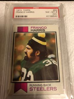 Franco Harris 1973 Topps PSA 8 OC Rookie Card NFL Pittsburgh Steelers