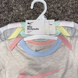 New 6m babygirl 3 set Nike onesies