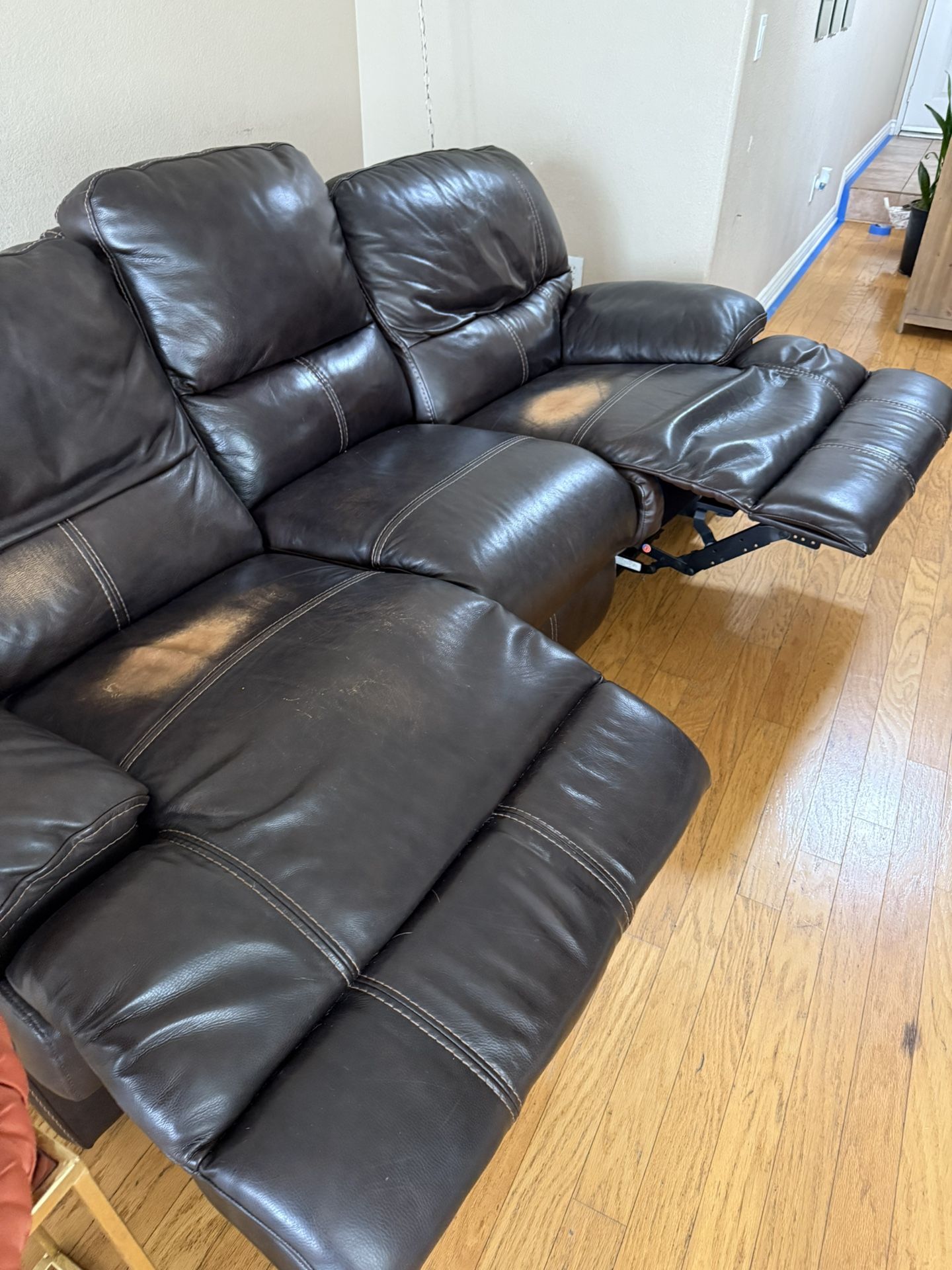 Leather Recliner Couch