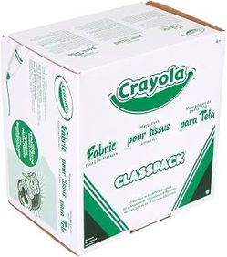 New Crayola  Fabric Fine Line Markers Classpack