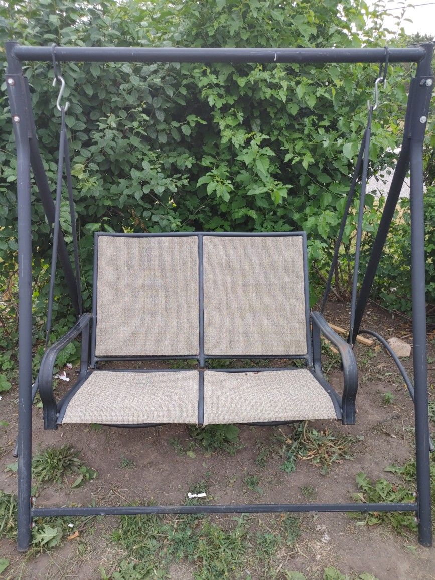 Outdoor Patio 2 Person Wicker Porch Swing PU Oakbrook Loc Del Avl 708943QKTS (7587) 🙂❤️🇺🇲🛐✝️