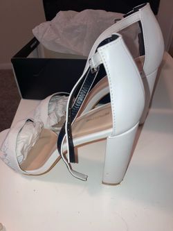 White Open Toe Heels
