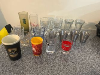 17 shotglasses. Shot glasses  $5 for all