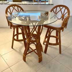 Bamboo Bistro Table And Chairs 