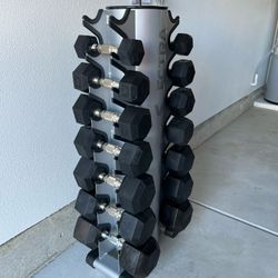 Dumbbell Weight Set with Rack