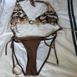 Snake skin itty-bitty bikini