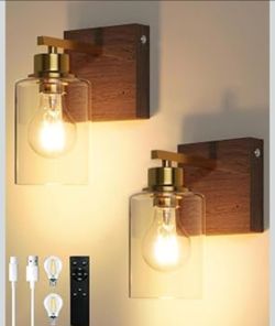 2 cordless battery operated wall sconce (new)
