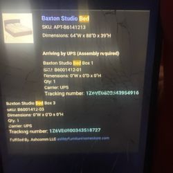 Queen Size Bed With Box Frame And Head Board. 