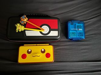 OBO Pikachu 2DS XL BUNDLE or INDIVIDUAL with Pokemon Games and MORE! Playable in US!