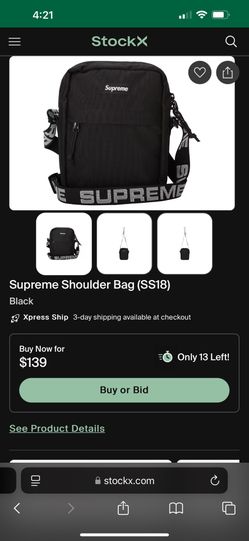 Supreme Shoulder Black Bag