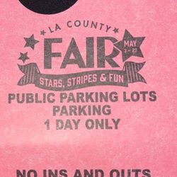 LA County Fair Parking Pass