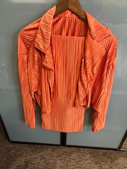 Orange conjunt  satin