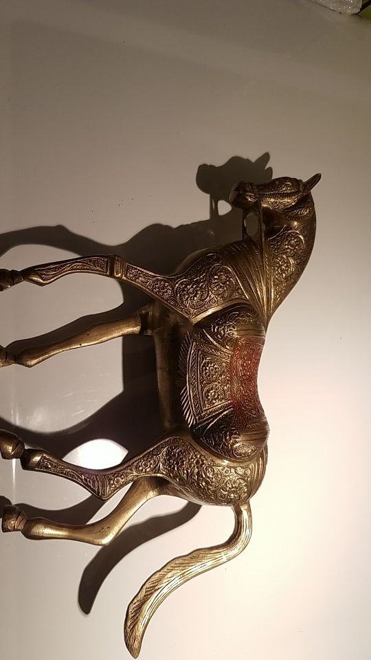 Spanish antique brass horse.