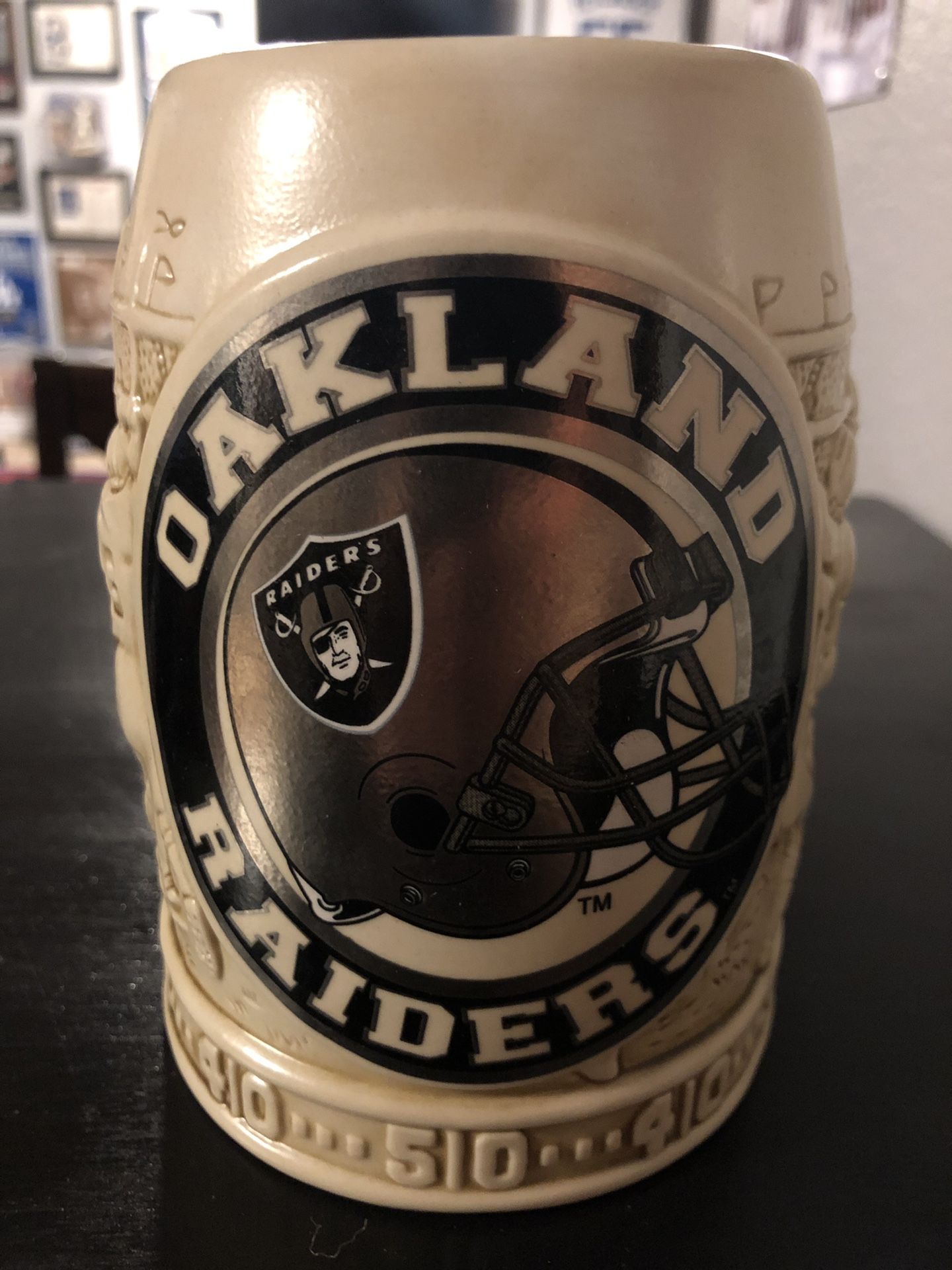 Oakland Raiders NFL Football Dram Tree Sportsteins Beer Stein Ceramic Cup Glass - BRAND NEW!! SUPER SUPER RARE!!!!
