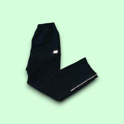 Vintage New Balance basketball woven reflective track pants black men’s small 