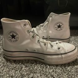 White Platform Converse 