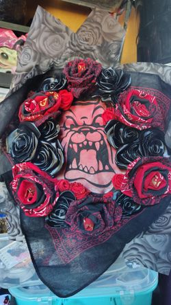 Bulldog flower bouquet