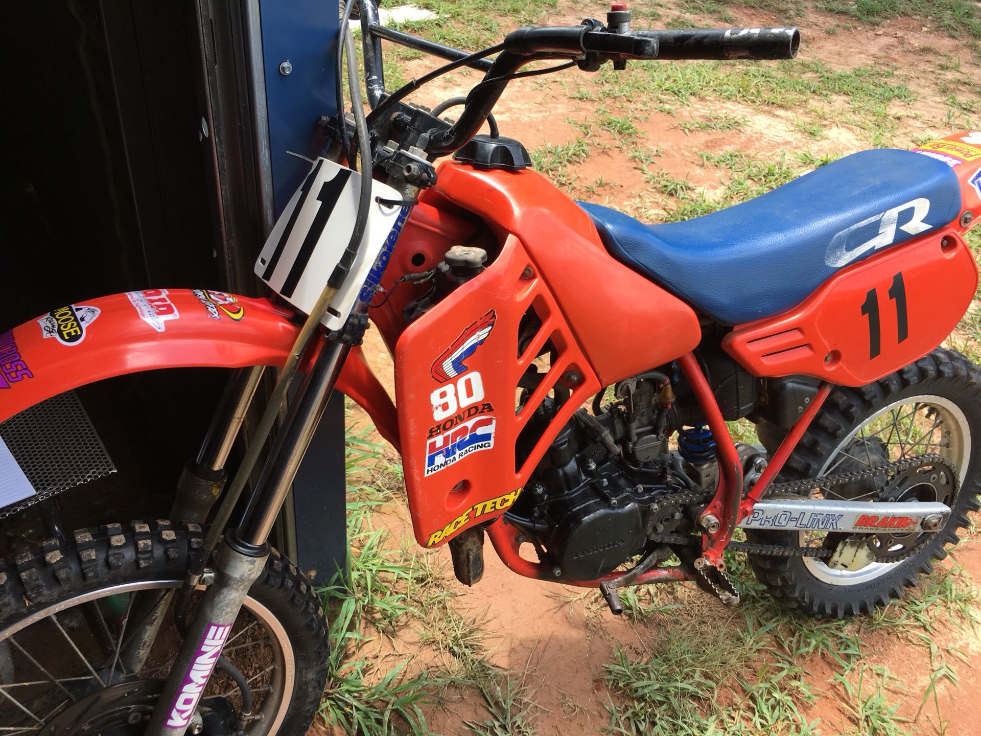 1987 Honda cr80 racing dirt bike with power band run and drives great very fast 800 or reasonable offer or maybe trade??
