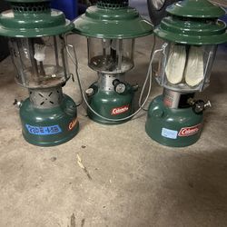 3 coleman lanterns 