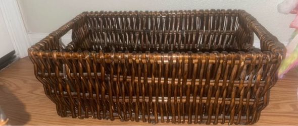 Large Rectangular Wicker Storage Basket