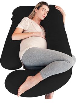 Cute Castle Pregnancy Pillows, Soft U-Shape Maternity Pillow with Removable Cover - Full Body Pillows for Adults Sleeping - Pregnancy Must Haves - Jum