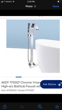 AKDY TF0027 Chrome Freestanding Bathtub Faucet