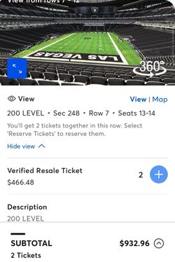 Rams at Raiders tics