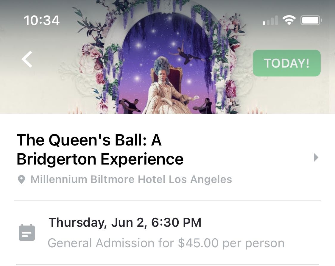 $40 Bridgerton Ticket for Tonight! Less Crowded Than Wkend!