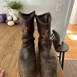 HALLS Lineman/tree Climbing Boots 10.5size. MADE IN USA!