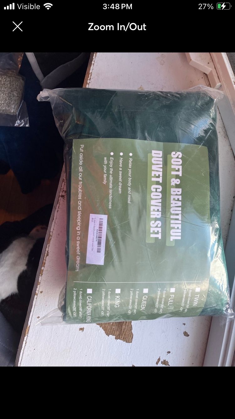 Velvet Green Duvet Cover