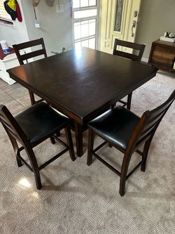 Dining table and chairs