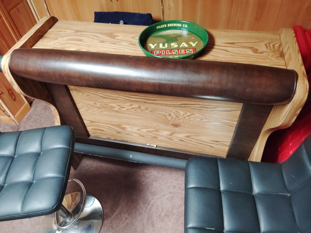 Solid Oak Bar