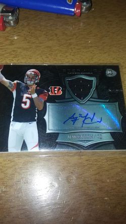 Biwman sterling aj mccarron rookie auto jersey card
